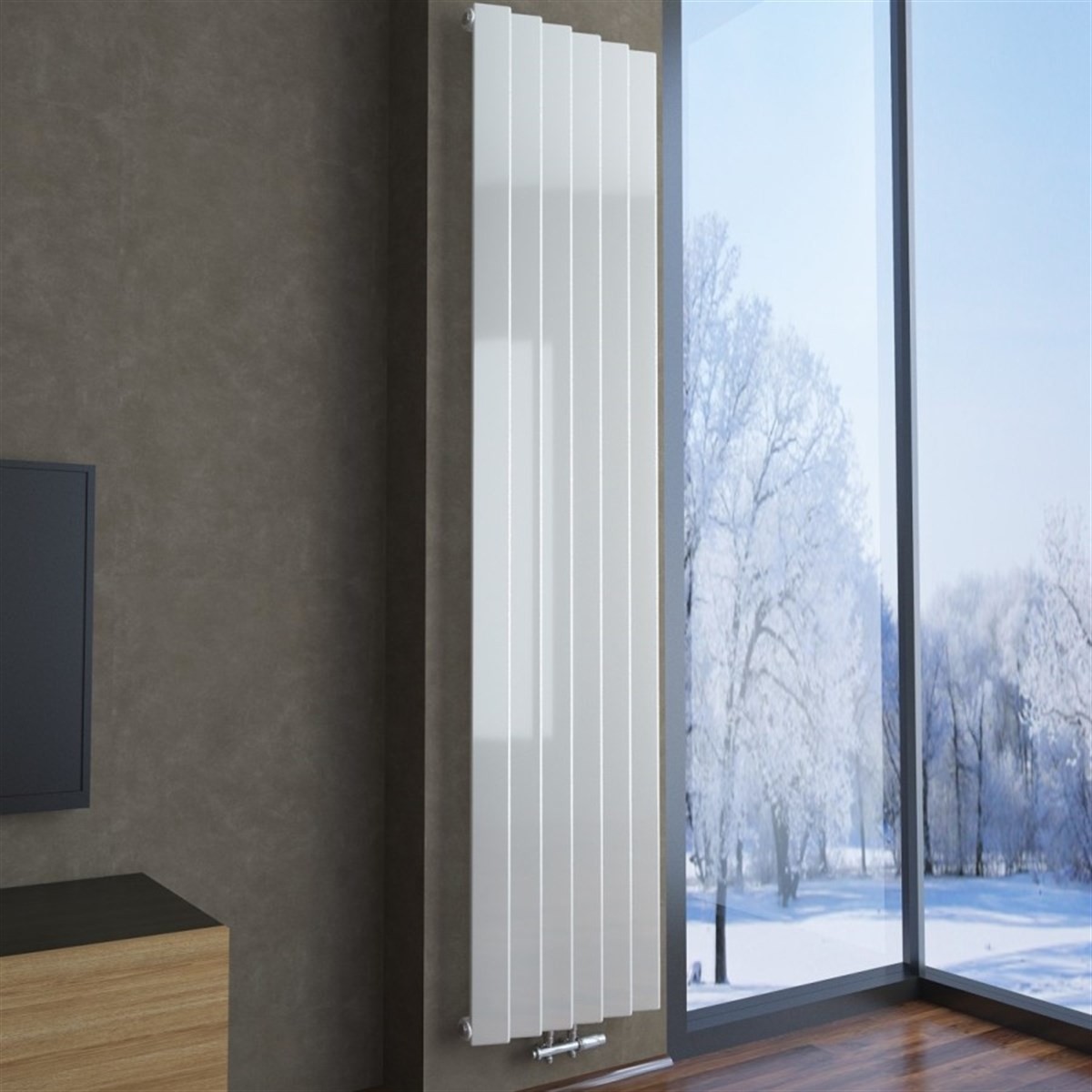 Tip 10D Dekoratif Radyatör 1800X400 Beyaz (Dikey Radyatör)