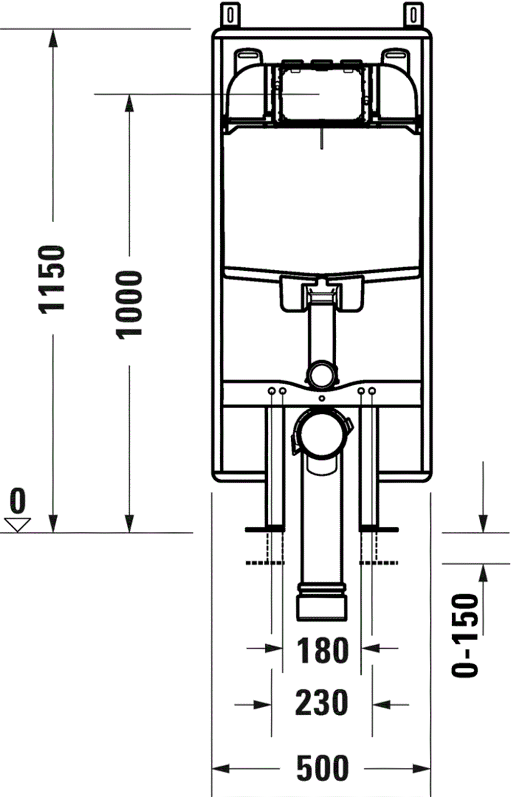 Duravit Durasystem® Gömme Rezervuar, Alçıpan 9Cm