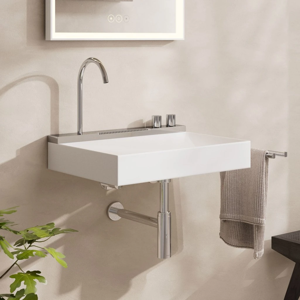 Hansgrohe Avalegra AquaUnit 58x48 cm Lavabo Bataryalı Beyaz