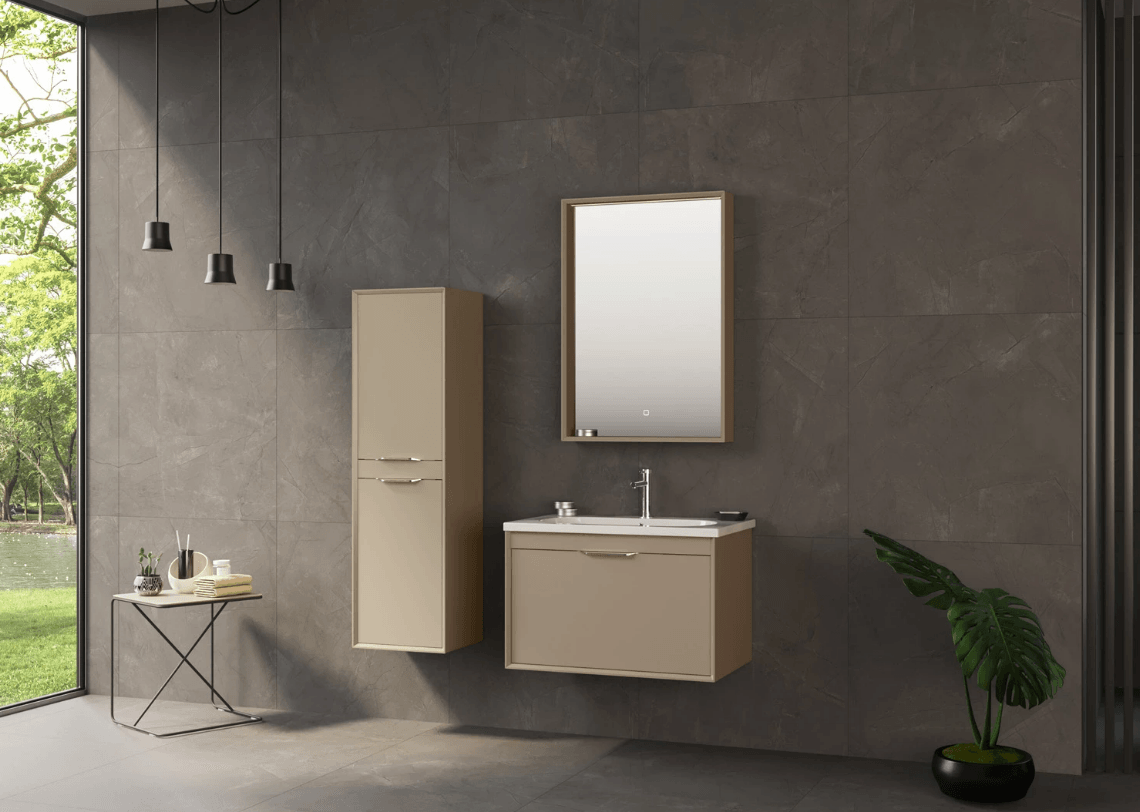 Orka Clay Banyo Dolabı Takımı 80 Cm Sahra