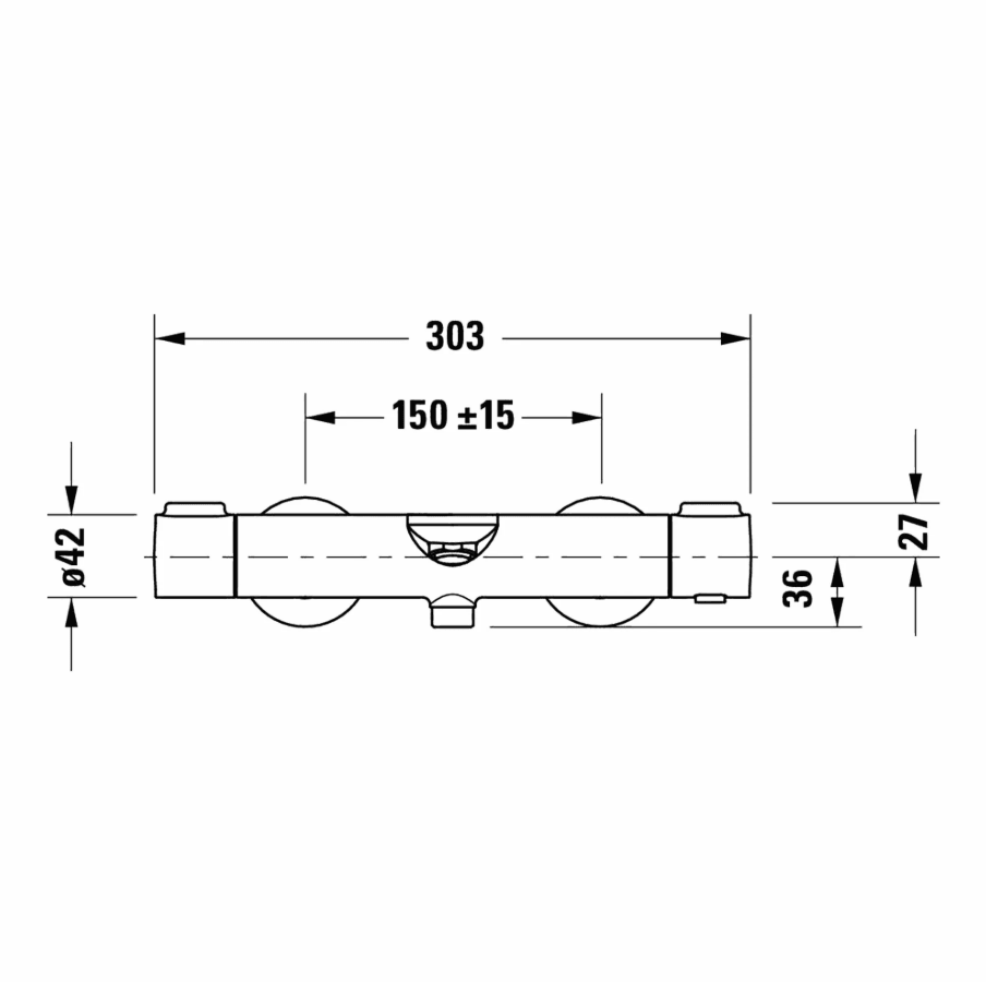Duravit Wave Küvet Bataryası Termostatik Parlak Altın