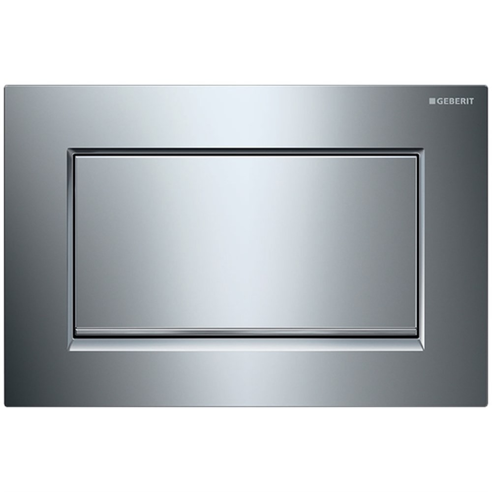 Geberit Sigma30 Kumanda Kapağı, Tek Basmalı, Parlak/Krom/Parlak