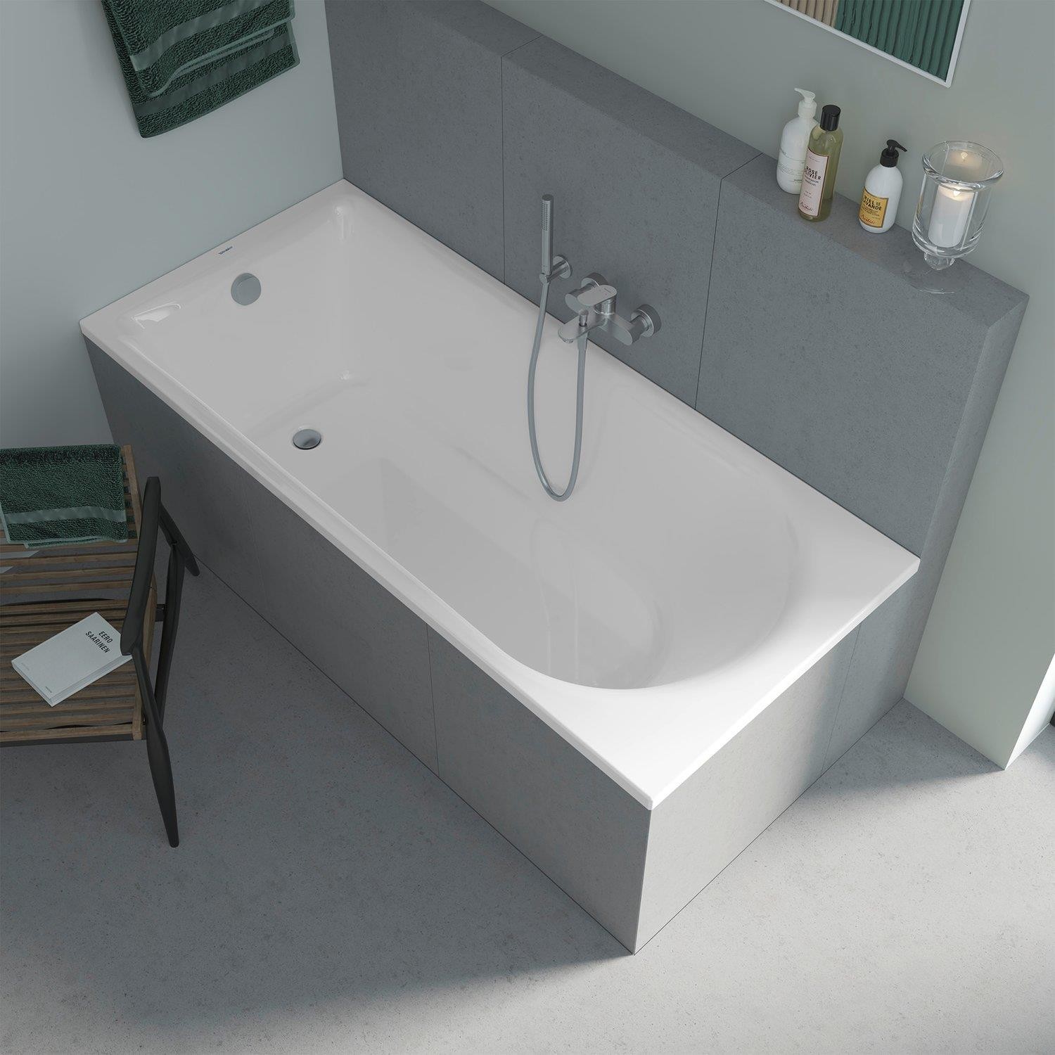 Duravit Stick Yuvarlak El Duşu Fırçalanmış Çelik