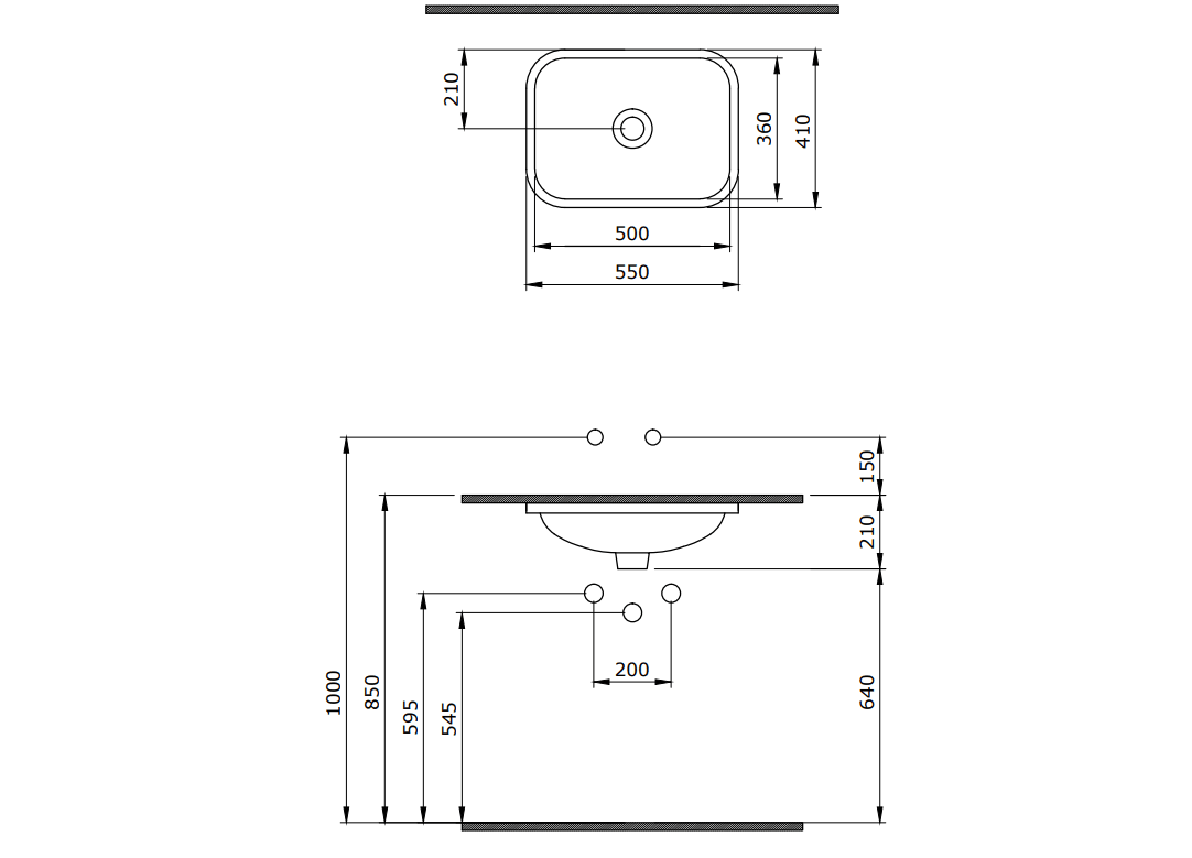 Bocchı Taormina Tezgah Altı Lavabo, 55 Cm, Parlak Burgonya Bordosu