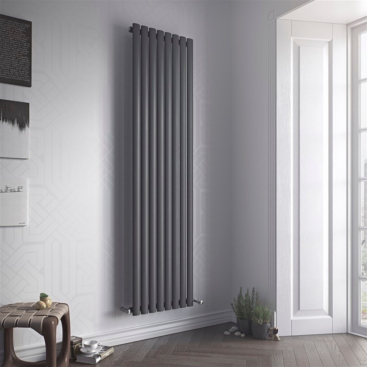 Nova Dekoratif Radyatör Tek Panel 1500X410 Antrasit