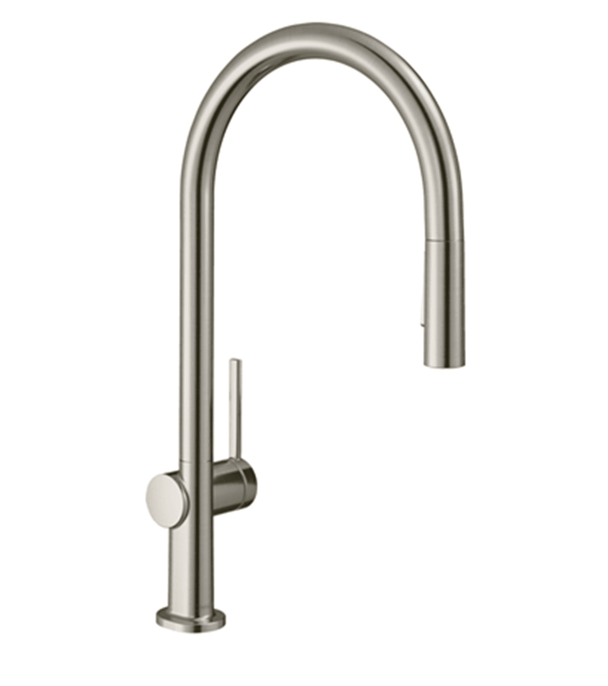 Hansgrohe Talis M54 Paslanmaz Çelik Tek Kollu Eviye Bataryası 210, Çekilebilir El Duşu, 2Jet