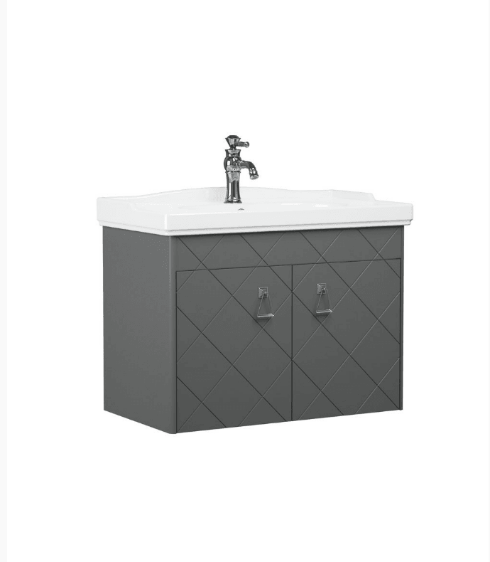 Orka Dream Banyo Dolabı Takımı 85 Cm Lake Mat Antrasit