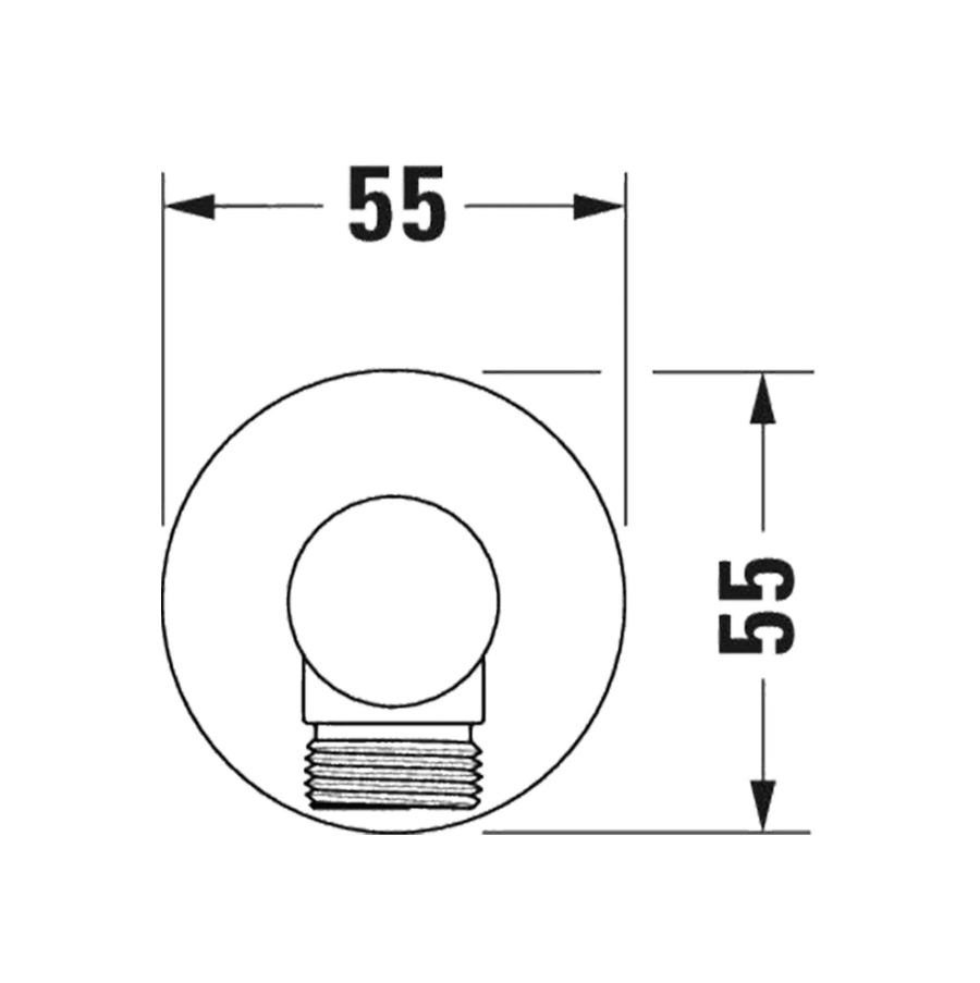 Duravit Ankastre El Duşu Çıkışı Ve Askı Mat Siyah