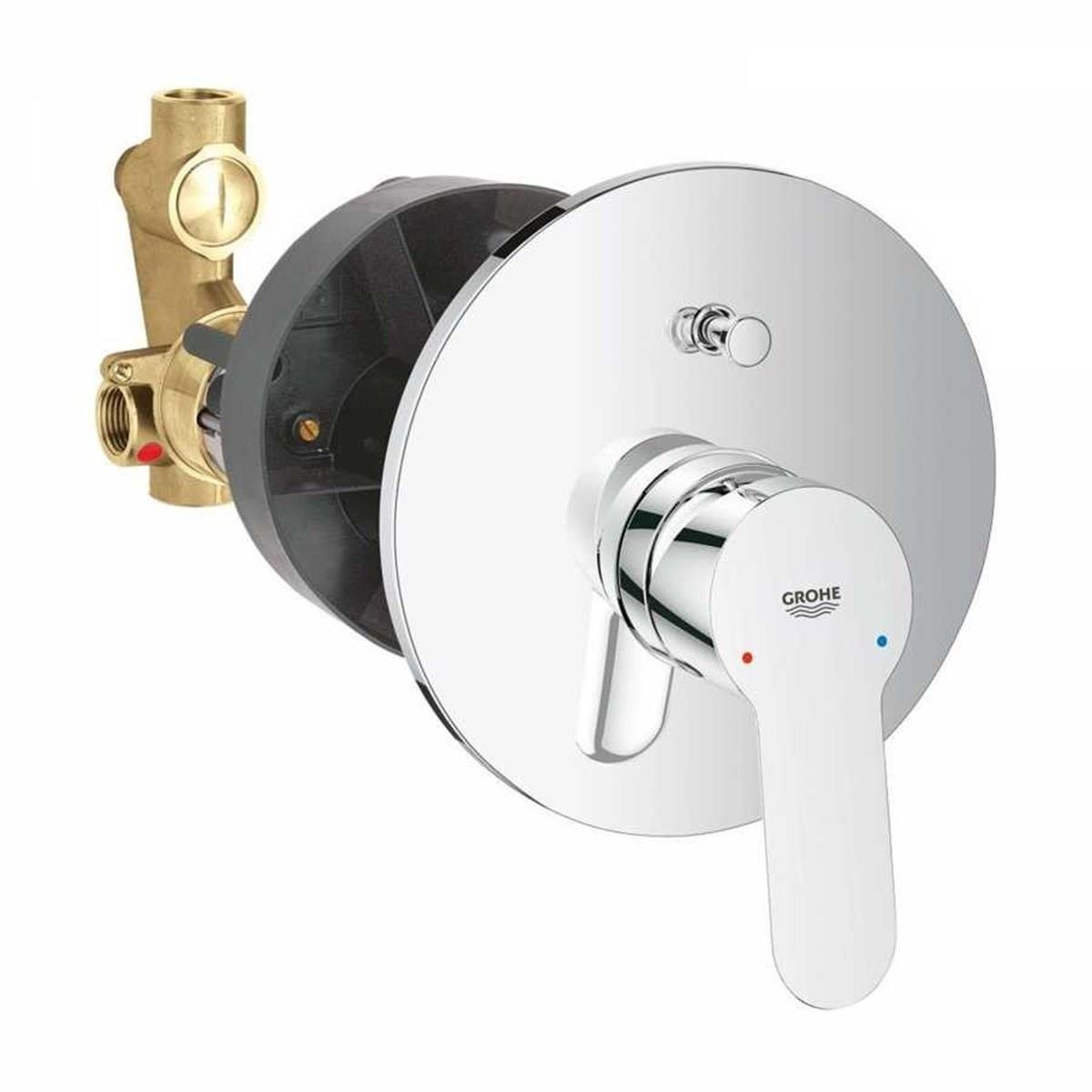 Grohe Bauedge Ankastre Yuvarlak Banyo Bataryası, İç Gövde Dahil