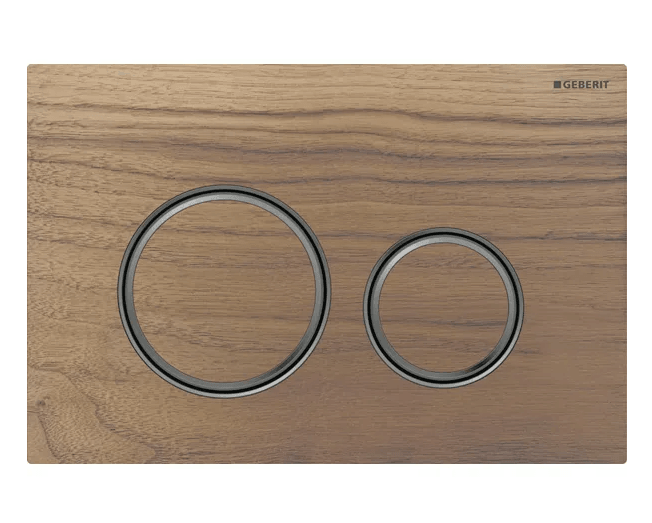 Geberit Kumanda Kapağı Sigma21-Çift Basmalı Siyah Ahşap