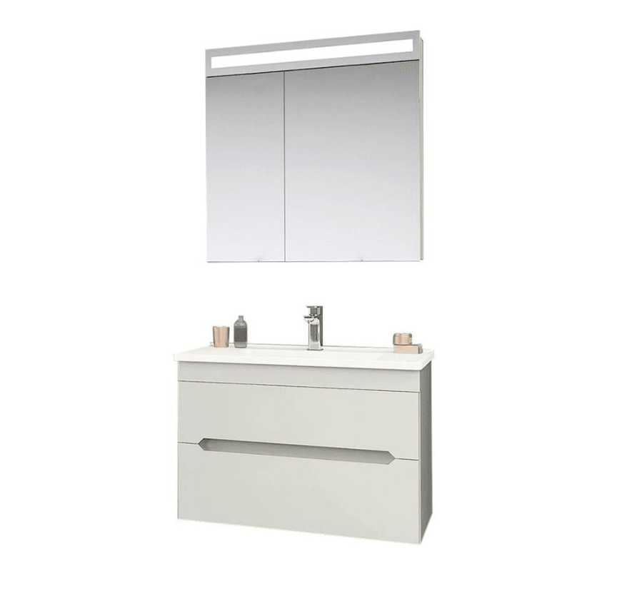 Orka Varna Banyo Dolabı Takımı 120 Cm Mat Lake Beyaz
