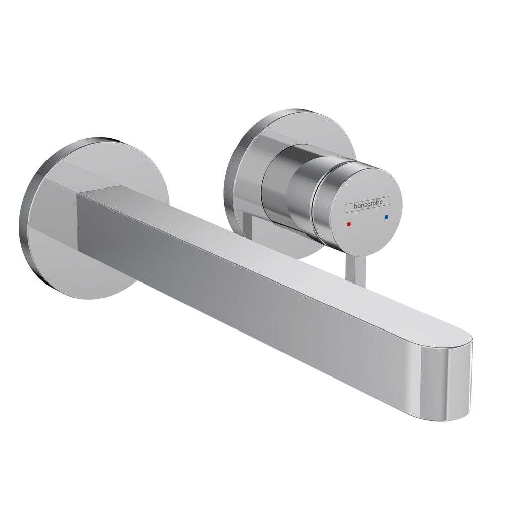 Hansgrohe Finoris Tek Kollu Lavabo Bataryası Duvara Monte 22,8 Cm Gaga İle Krom