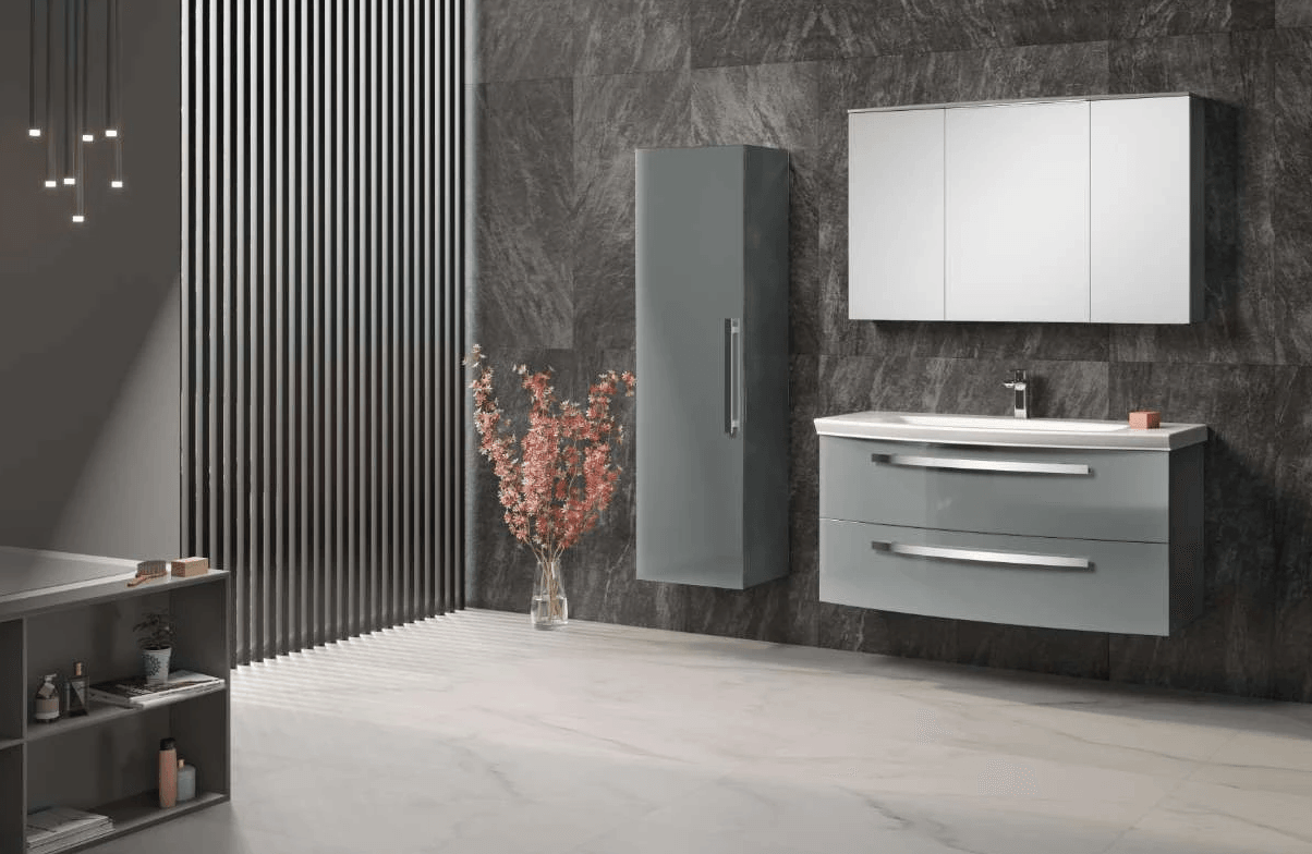 Orka Urla Banyo Dolabı Takımı 70 Cm Parlak Lake Antrasit