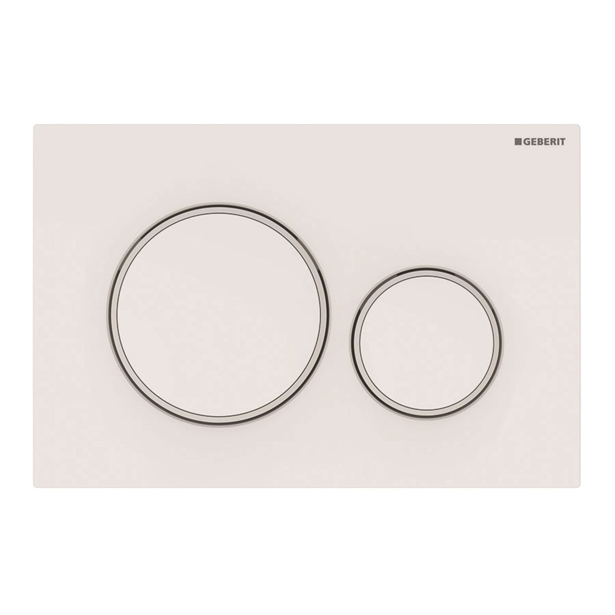 Geberit Sigma20 Kumanda Kapağı, Çift Basmalı, Beyaz/Mat Beyaz/Beyaz