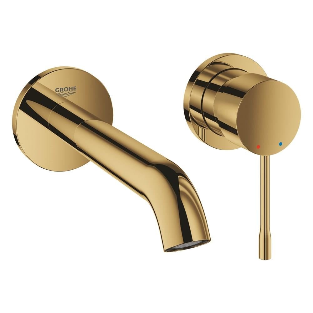 Grohe Essence New Duvardan Ankastre Lavabo Bataryası (Sıva Üstü Grubu), Altın