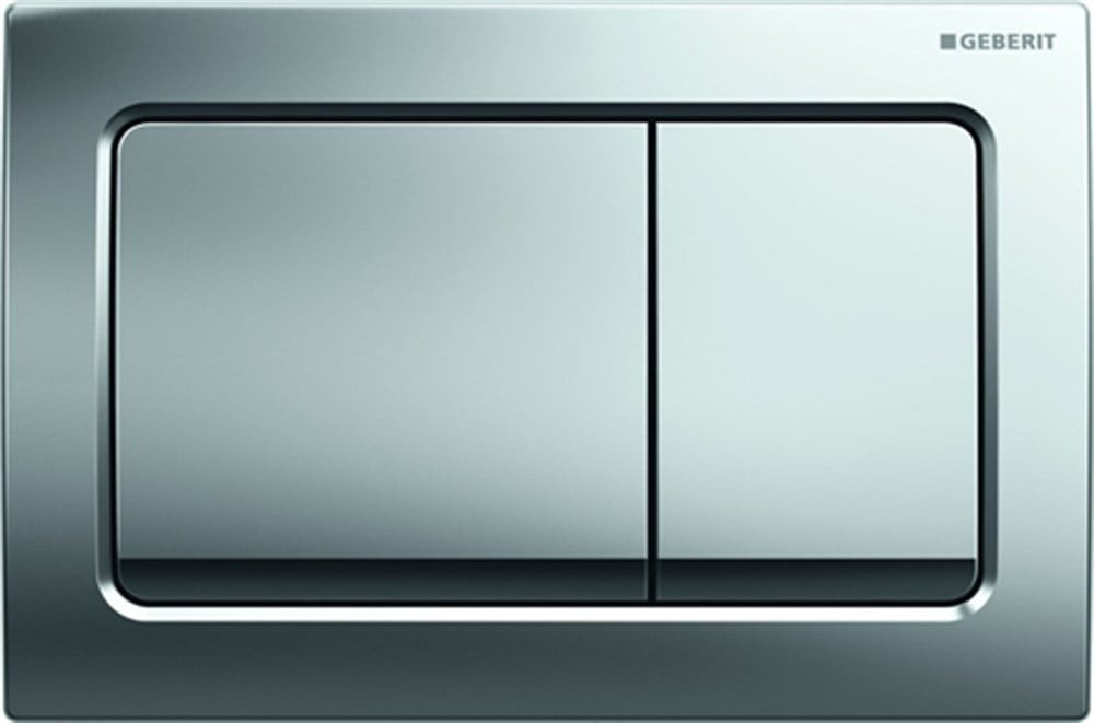 Geberit Alpha30 Kumanda Kapağı Çift Basmalı, Parlak Krom
