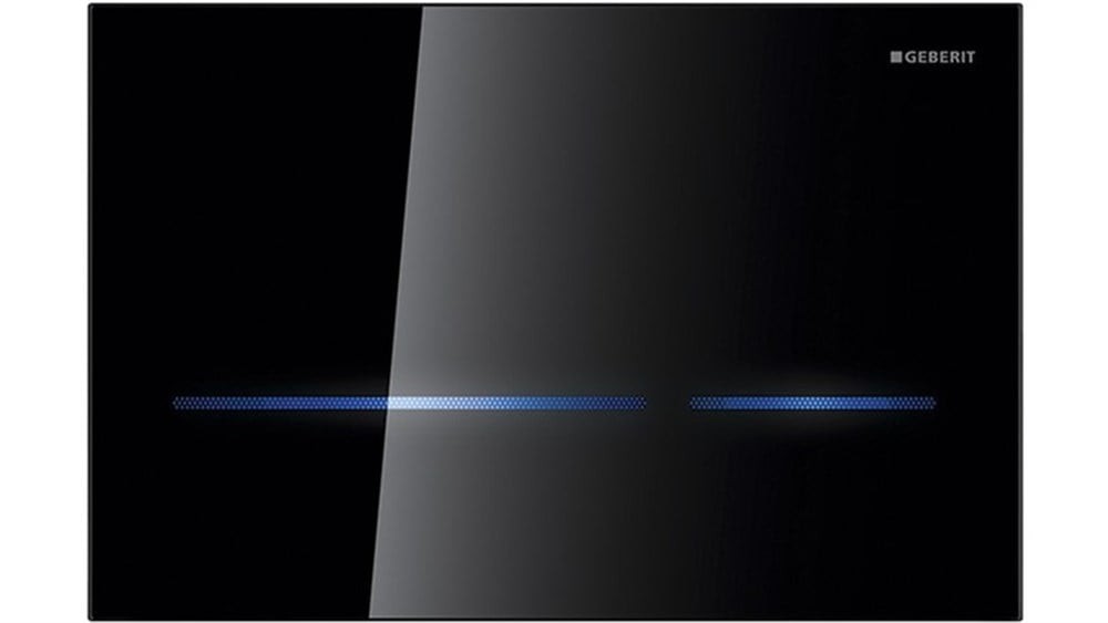 Geberit Sigma80 Fotoselli Kumanda Kapağı, Siyah Cam