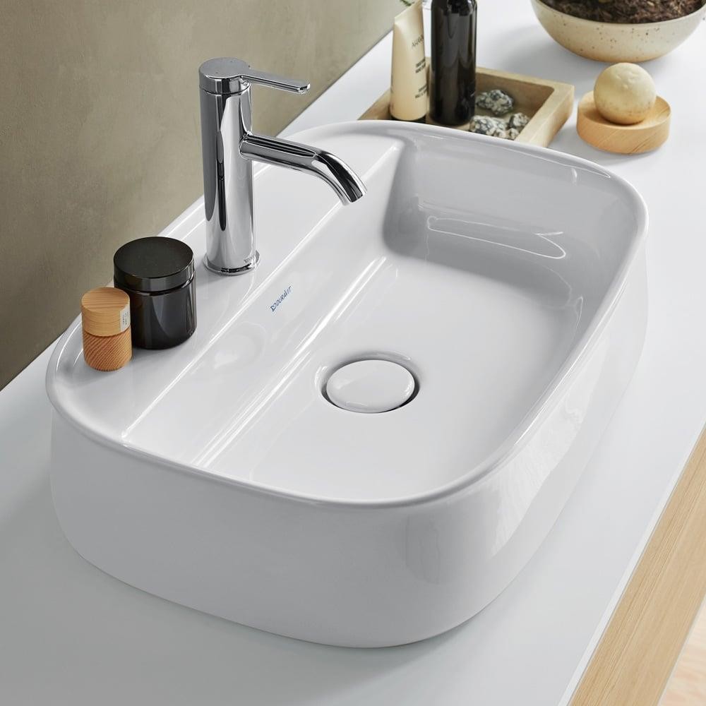 Duravit Zencha Çanak Lavabo 55 Cm Batarya Banklı Parlak Beyaz