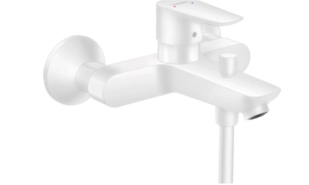 Hansgrohe Talis E Tek Kollu Banyo Bataryası Aplike Mat Beyaz