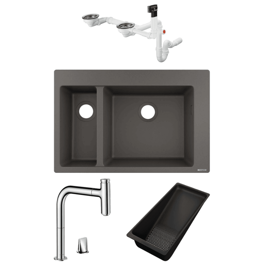 Hansgrohe S510-F635 Tezgah Üstü Eviye 180/450 Taş Grisi
