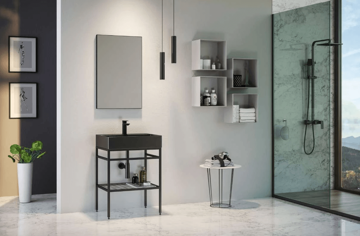 Orka Capetown Banyo Dolabı Takımı 60 Cm Mat Siyah