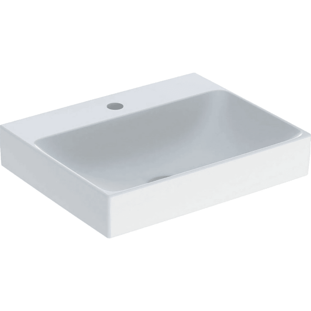 Geberit One Çanak Lavabo, Dikey Çıkışlı, 50X40 Cm, Batarya Delikli, Keratech