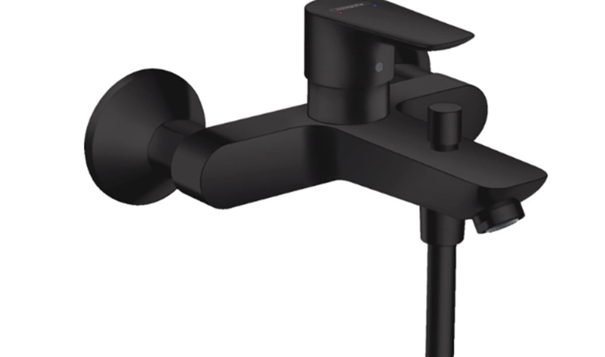 Hansgrohe Talis E Tek Kollu Banyo Bataryası Aplike Mat Siyah