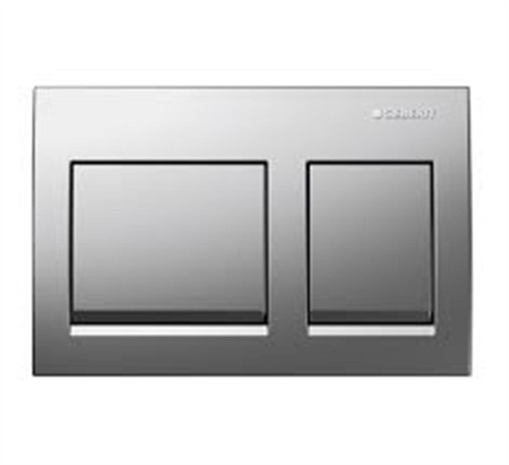 Geberit Alpha15 Kumanda Kapağı Çift Basmalı, Mat Krom