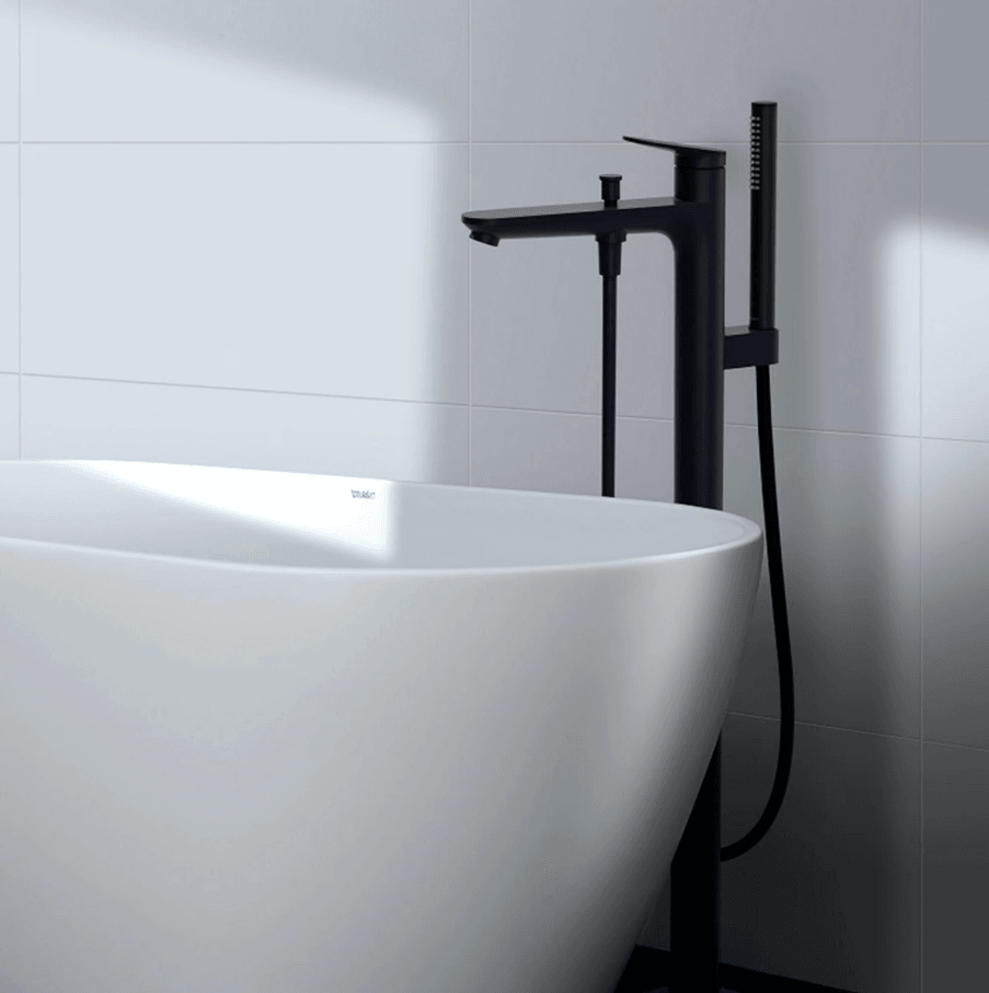Duravit Wave Yerden Küvet Bataryası Mat Siyah