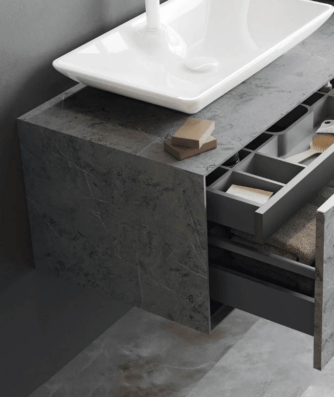 Orka Mono Banyo Dolabı Takımı 120 Cm,Albox Ledli Ayna