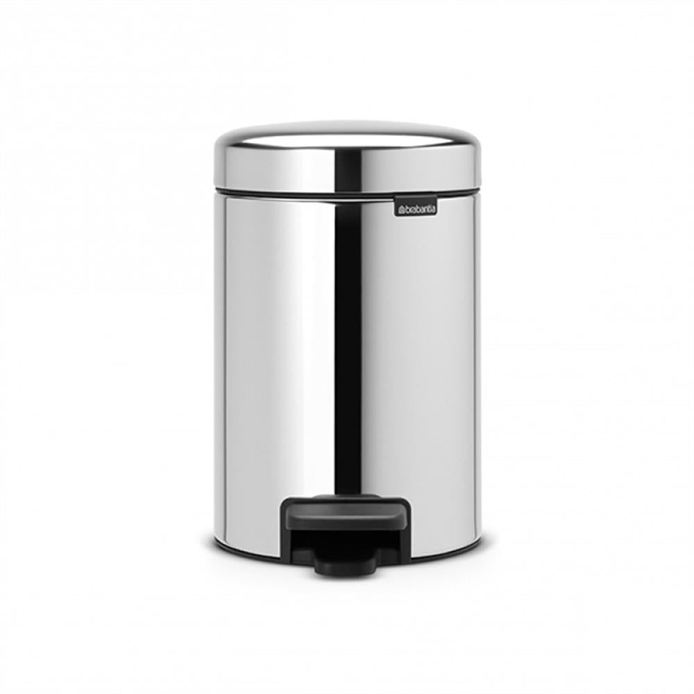 Brabantia Pedallı Çöp Kovası 5 Lt, Parlak Çelik