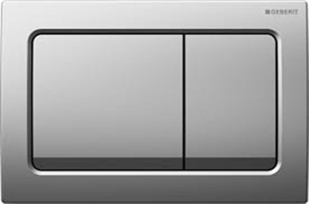 Geberit Alpha30 Kumanda Kapağı Çift Basmalı, Mat Krom