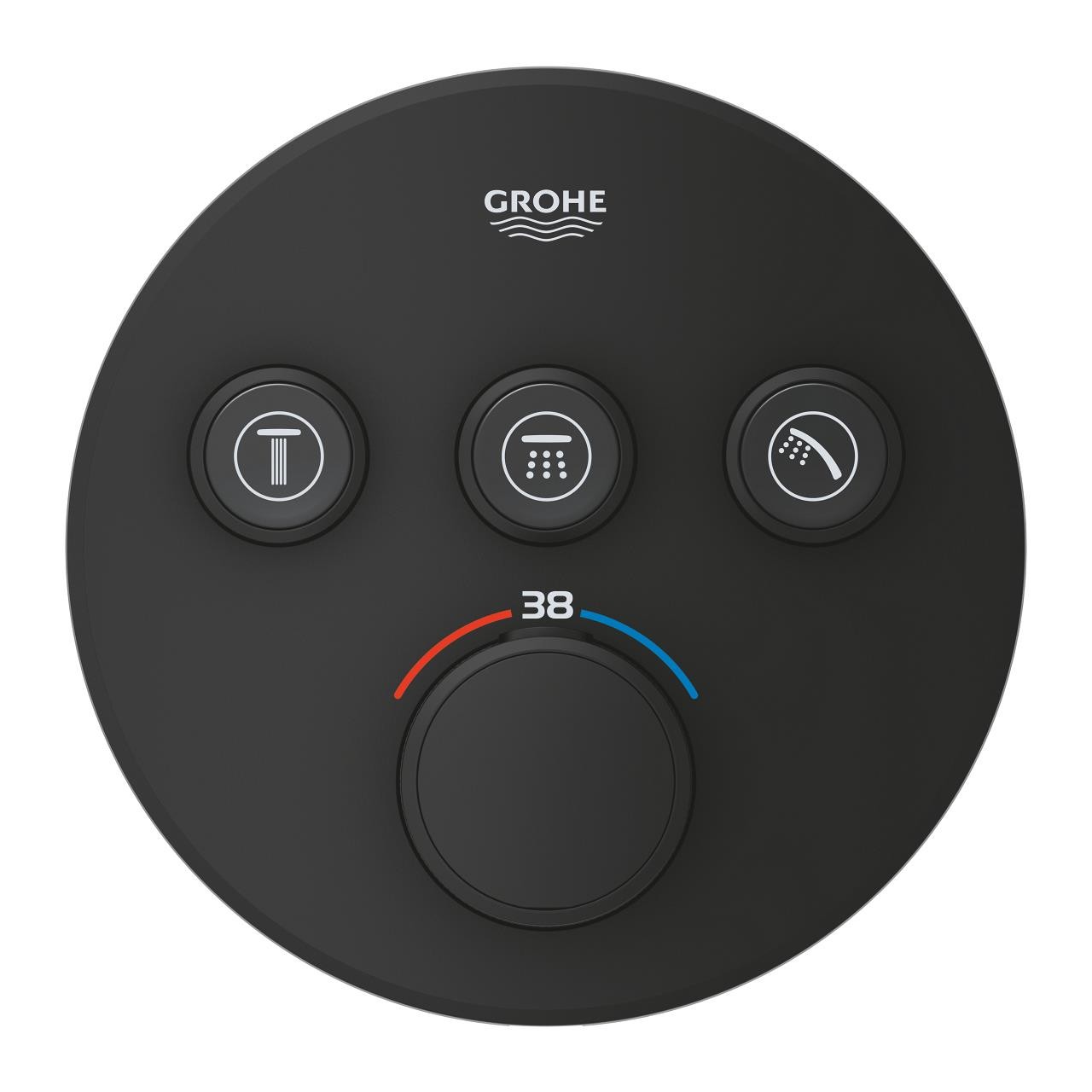 Grohe Grohtherm Smartcontrol Ankastre Termostatik Banyo/Duş Bataryası 3 Yollu Hayalet Siyah