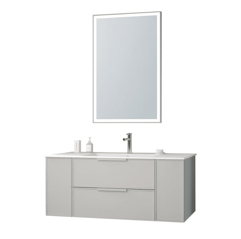 Orka Solid Banyo Dolabı Takımı 120 Cm Mat Lake Kaşmir