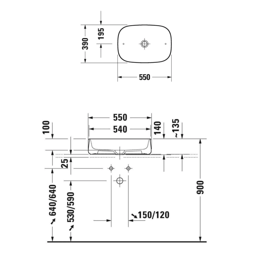 Duravit Zencha 55 Cm Çanak Lavabo Beyaz
