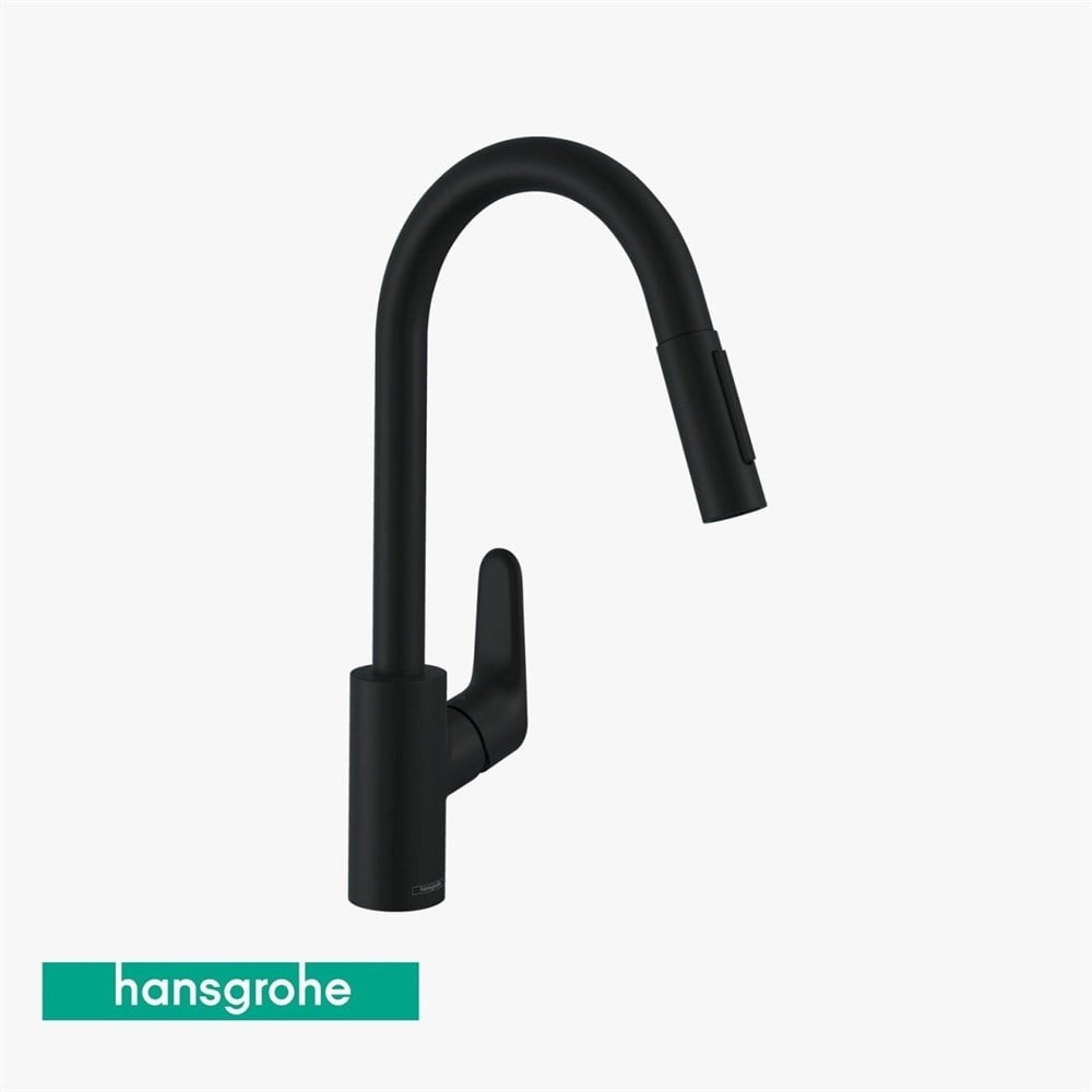 Hansgrohe Focus M41 Tek Kollu Eviye Bataryası 240, Çekilebilir El Duşu, 2Jet
