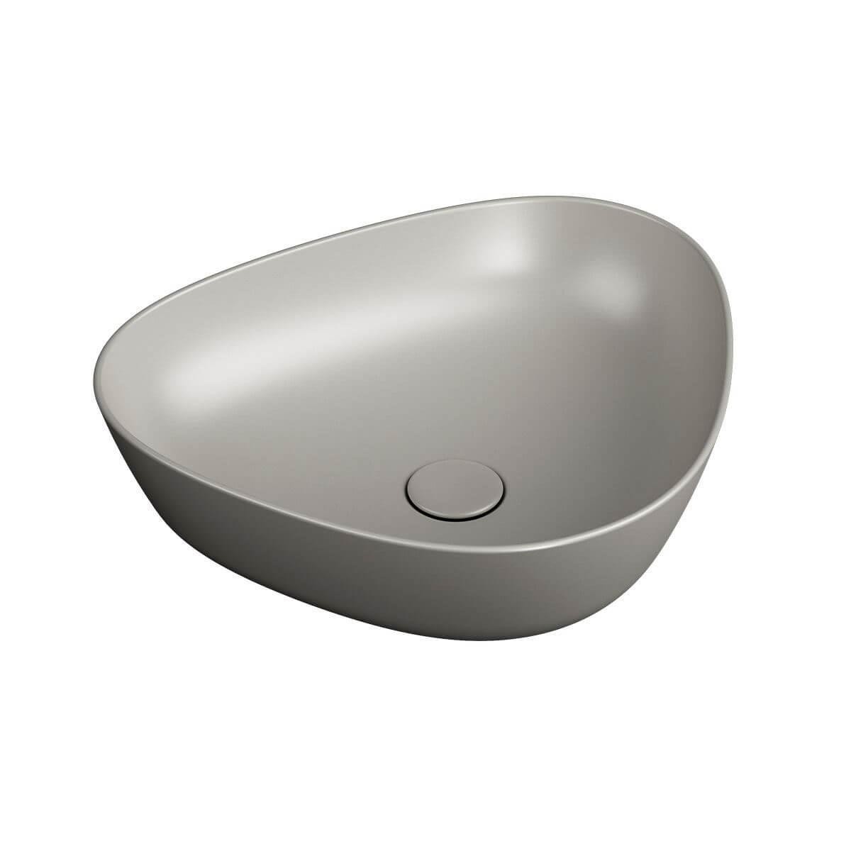 Vitra Plural Üçgen Alçak Çanak Lavabo Mat Bej 47Cm