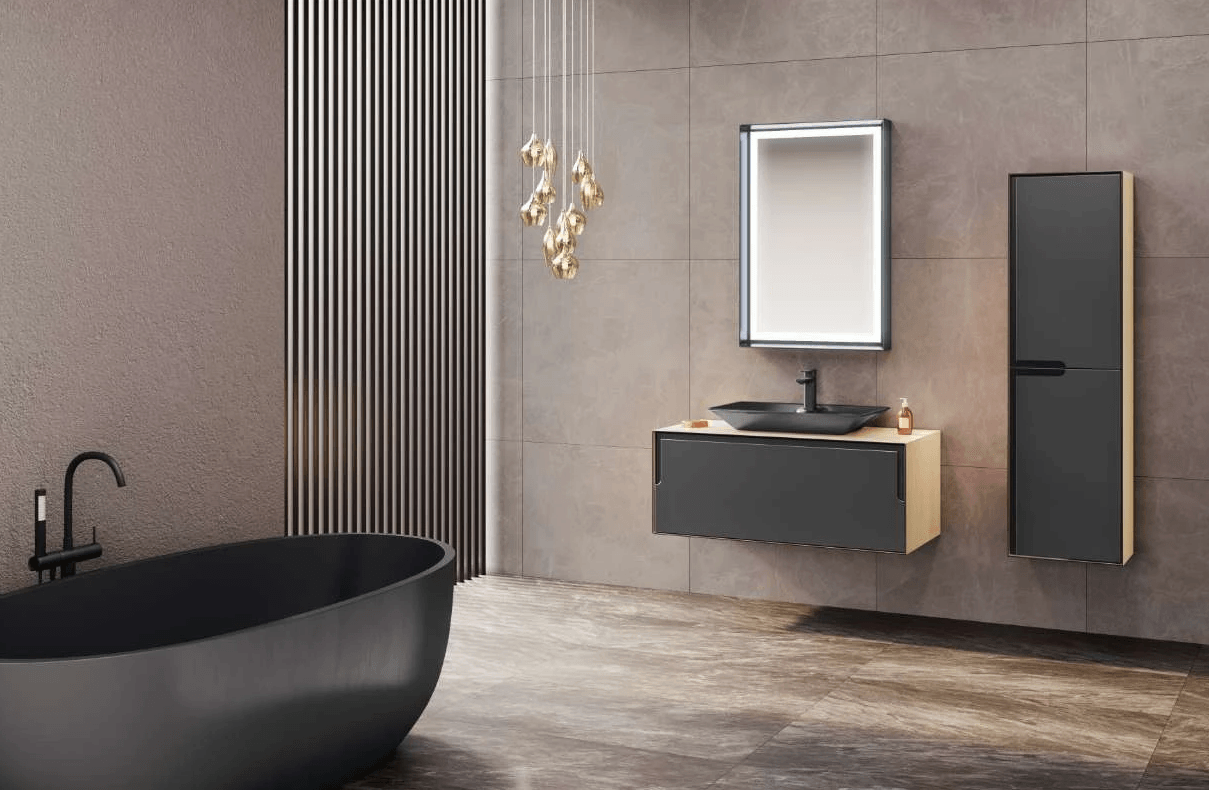 Orka Craft Banyo Dolabı Takımı 120 Cm Kompakt Meşe