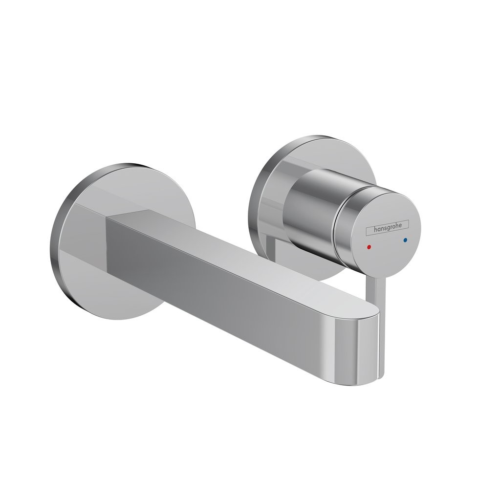 Hansgrohe Finoris Tek Kollu Lavabo Bataryası Duvara Monte 16,8 Cm Gaga İle Krom