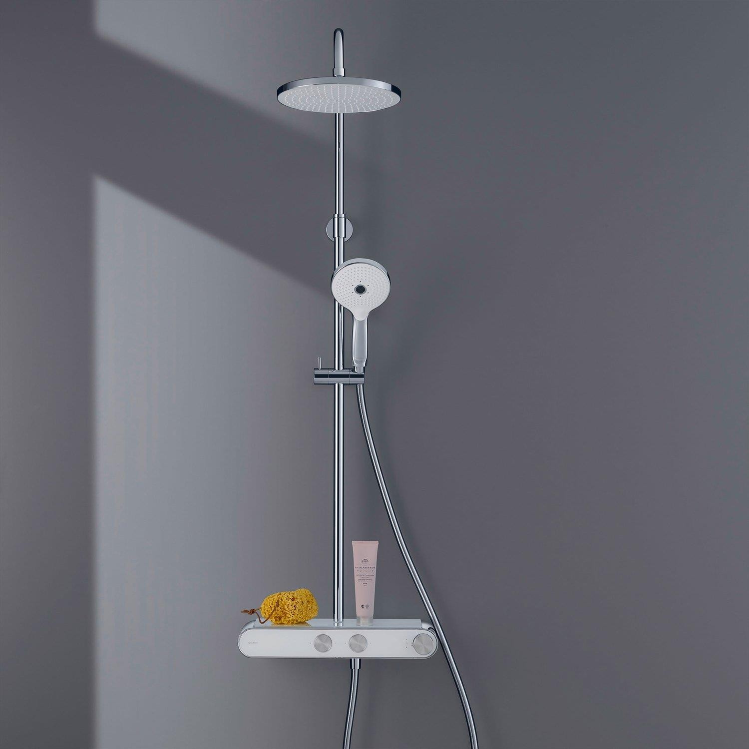 Duravit Th Raflı Duş Sistemi 1050 Termostatik Minusflow Parlak Krom