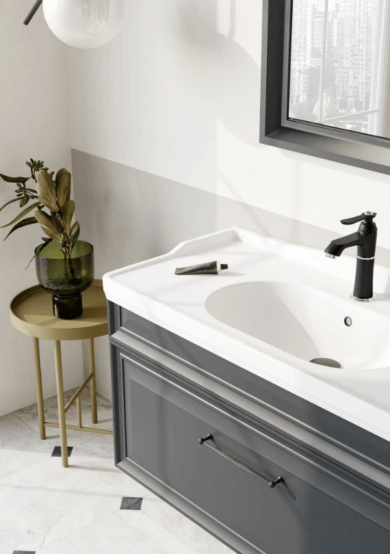 Orka Design Banyo Dolabı Takımı 105 Cm Lake Mat Antrasit