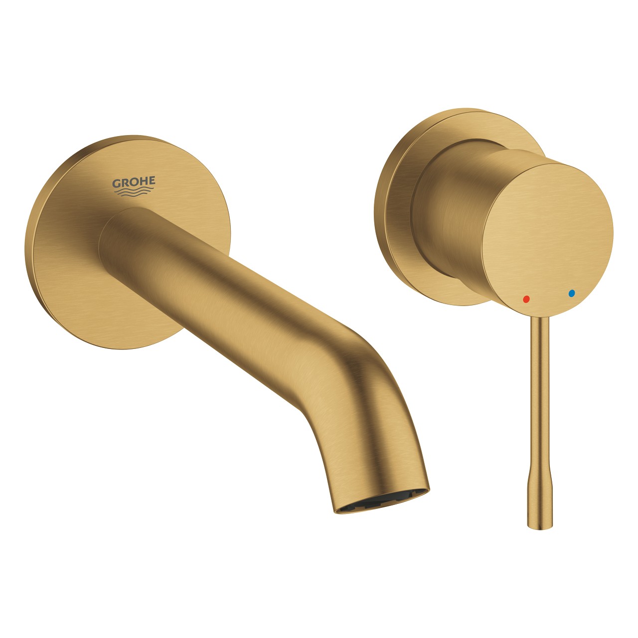 Grohe Essence New Duvardan Ankastre Lavabo Bataryası Fırçalı Altın