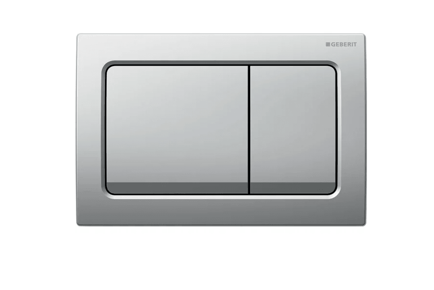 Geberit Alpha30 Kumanda Kapağı Çift Basmalı, Mat Krom