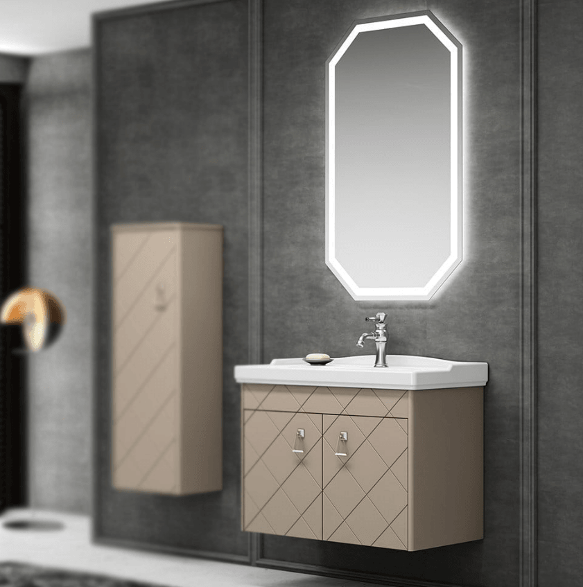 Orka Dream Banyo Dolabı Takımı 85 Cm Lake Mat Cappucino