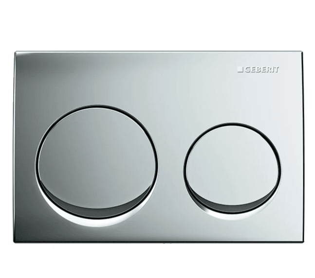 Geberit Alpha10 Kumanda Kapağı Çift Basmalı, Parlak Krom