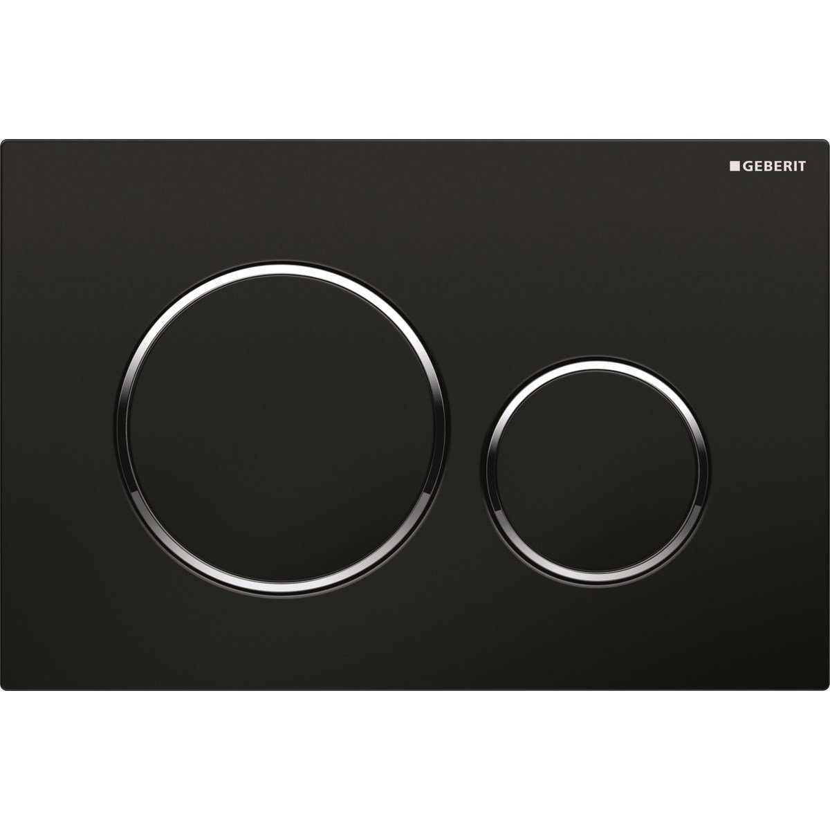 Geberit Sigma20 Kumanda Kapağı, Çift Basmalı, Siyah/Mat Siyah/Siyah