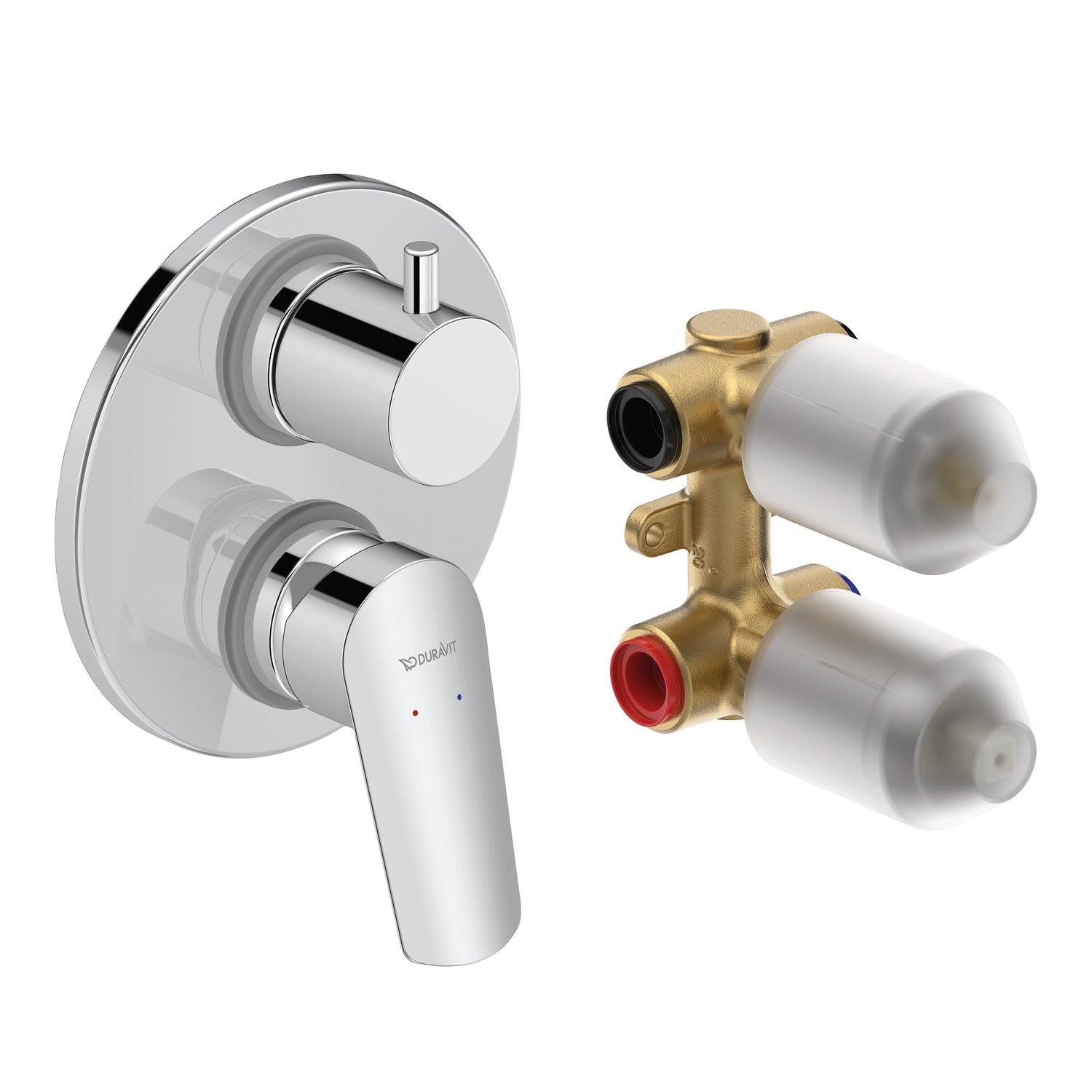 Duravit No.1 Ankastre Banyo Bataryası Ve İç Set Parlak Krom
