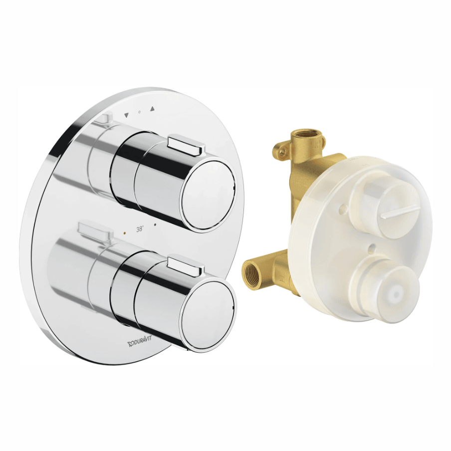 Duravit Th Termostatik Ankastre Banyo Bataryası Ve İç Set Fırçalanmış Bronz