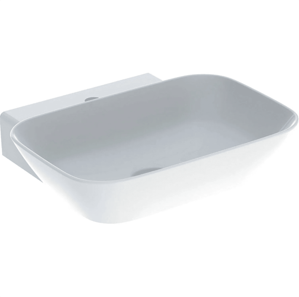 Geberit One Çanak Lavabo, Dikey Çıkışlı, 50X42.5 Cm, Batarya Delikli, Keratect