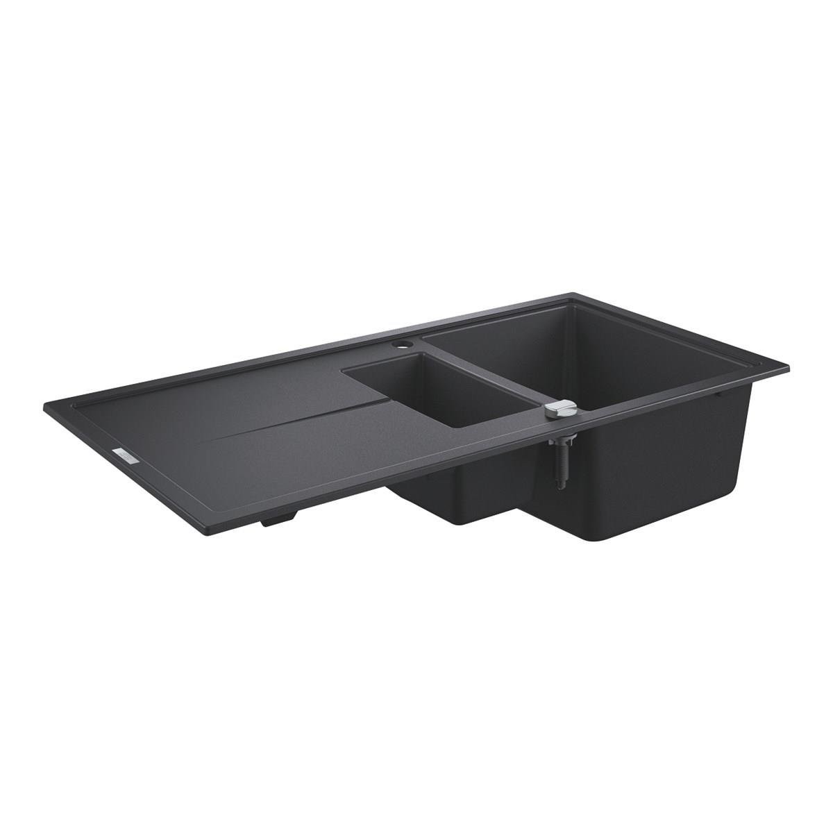 Grohe K400 60-C 1,5 Hazneli 100 Cm Quartz Kompozit Eviye Siyah